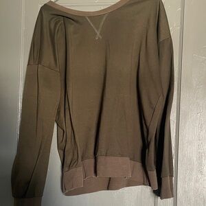Olive Green Long Sleeve Sweatshirt